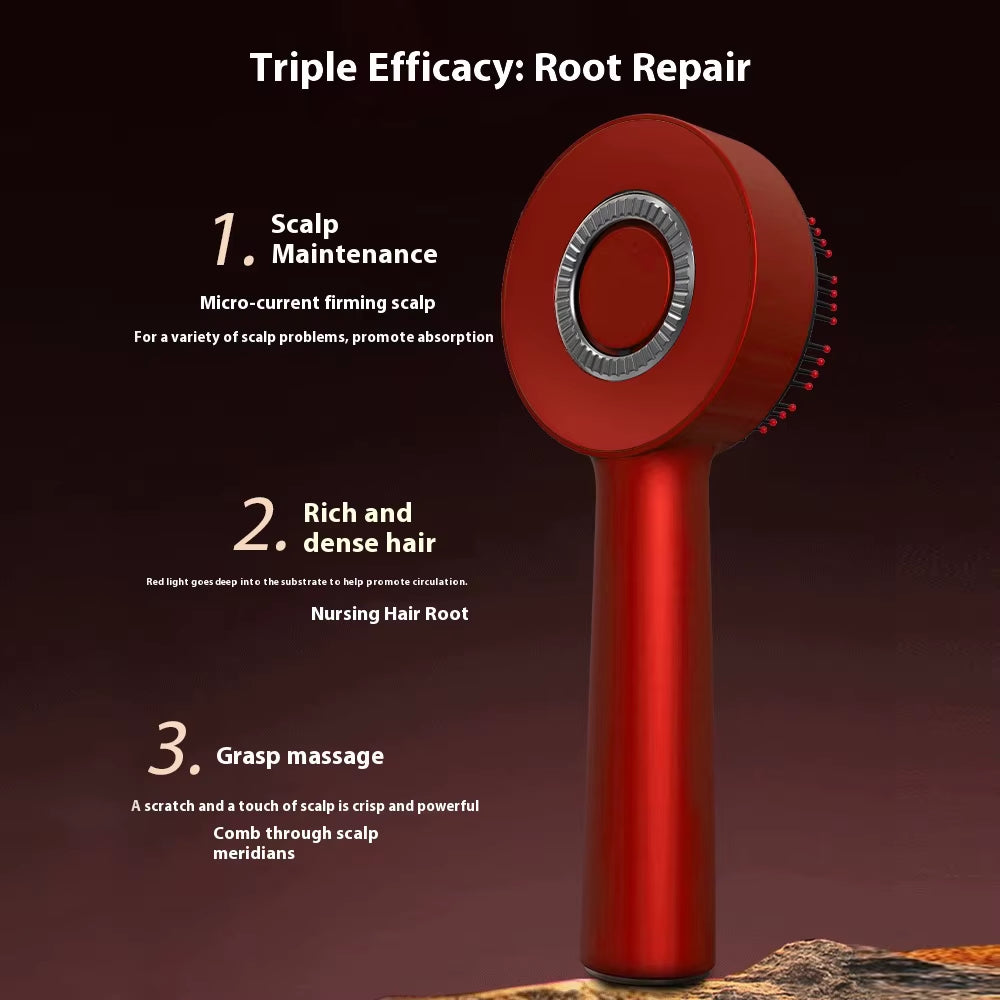 Red Light Therapy Hair Growth Oil Scalp Applicator Liquid Comb Electric Massager 