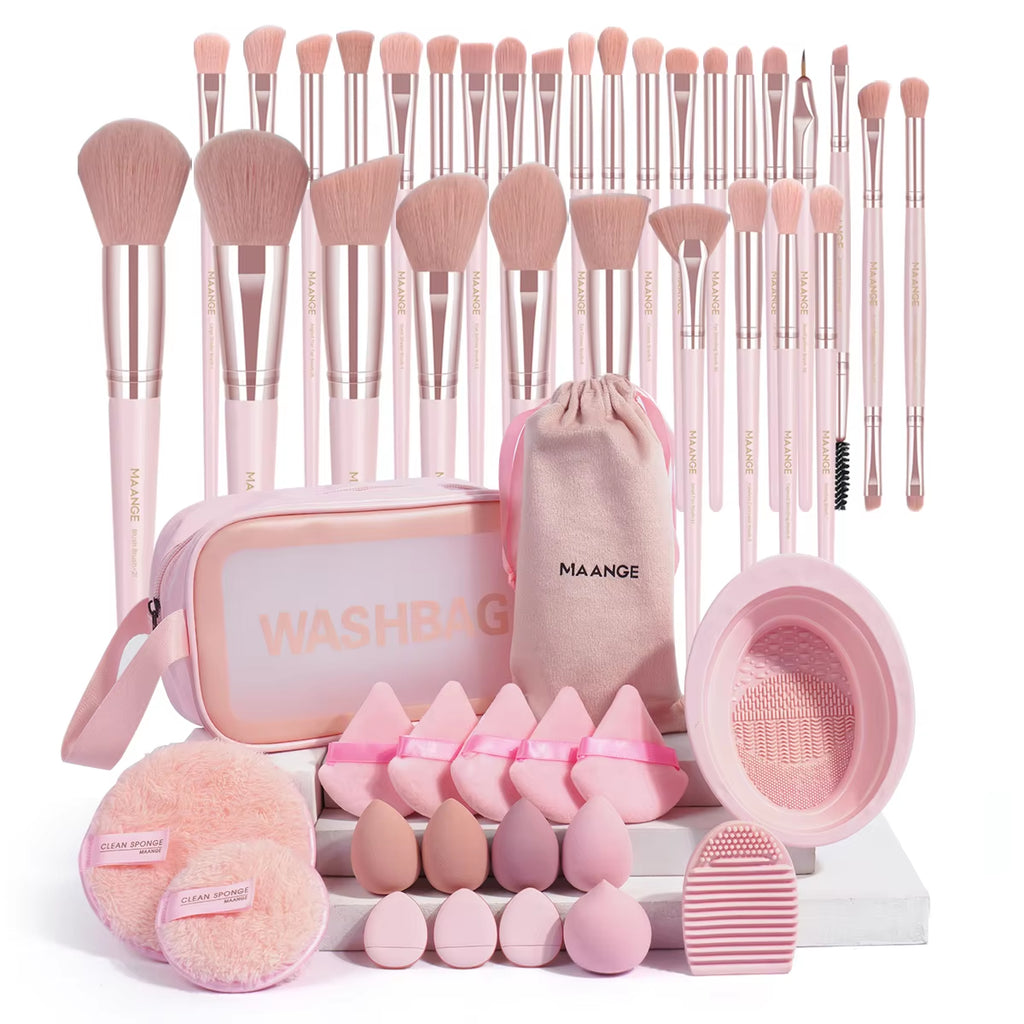 45PC Pro Makeup Brush & Sponge Kit