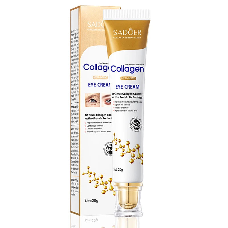 SADOER Collagen Eye Cream Skincare anti Dark Circles Eye Bags Firming Moisturizing Skincare Eyes Cream Skin Care for Eyes