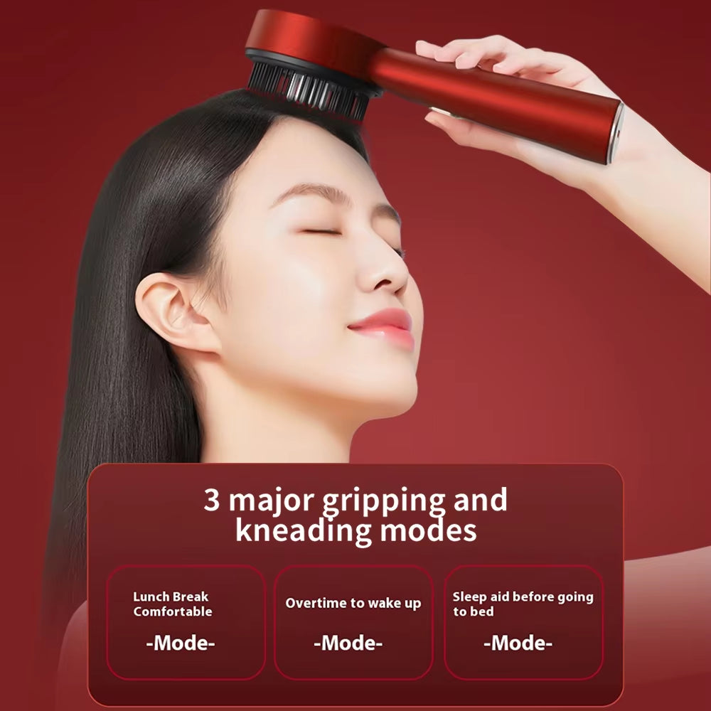 Red Light Therapy Hair Growth Oil Scalp Applicator Liquid Comb Electric Massager 
